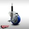 Service Caster 3.5'' SS Blue Poly Swivel 3/4'' Expanding Stem Caster with Brake SCC-SSEX20S3514-PPUB-BLUE-TLB-34 - alternate 4